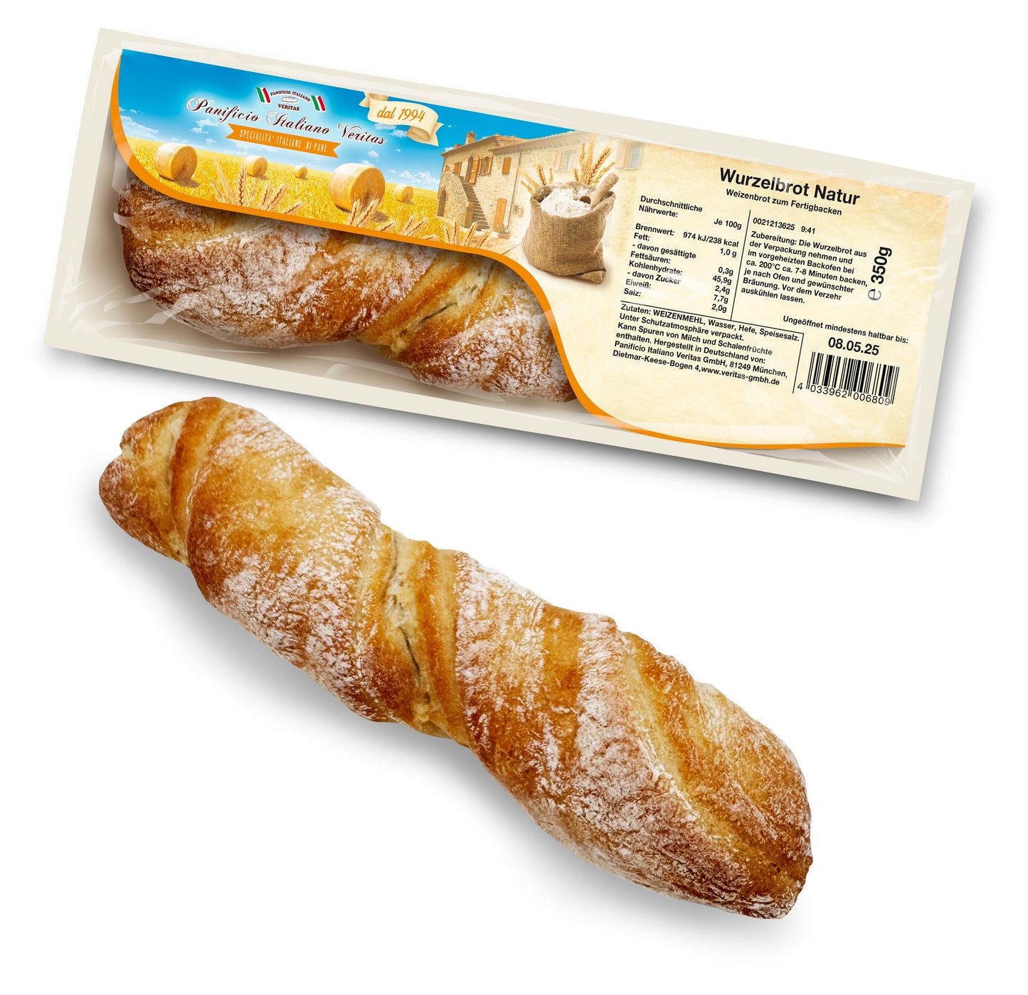 Wurzelbrot Natur 350g - 6er Pack