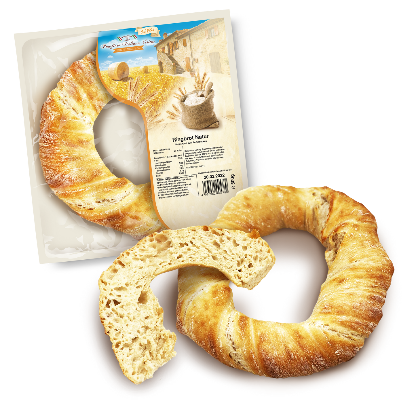 Ringbrot Natur 500g - 5er Pack