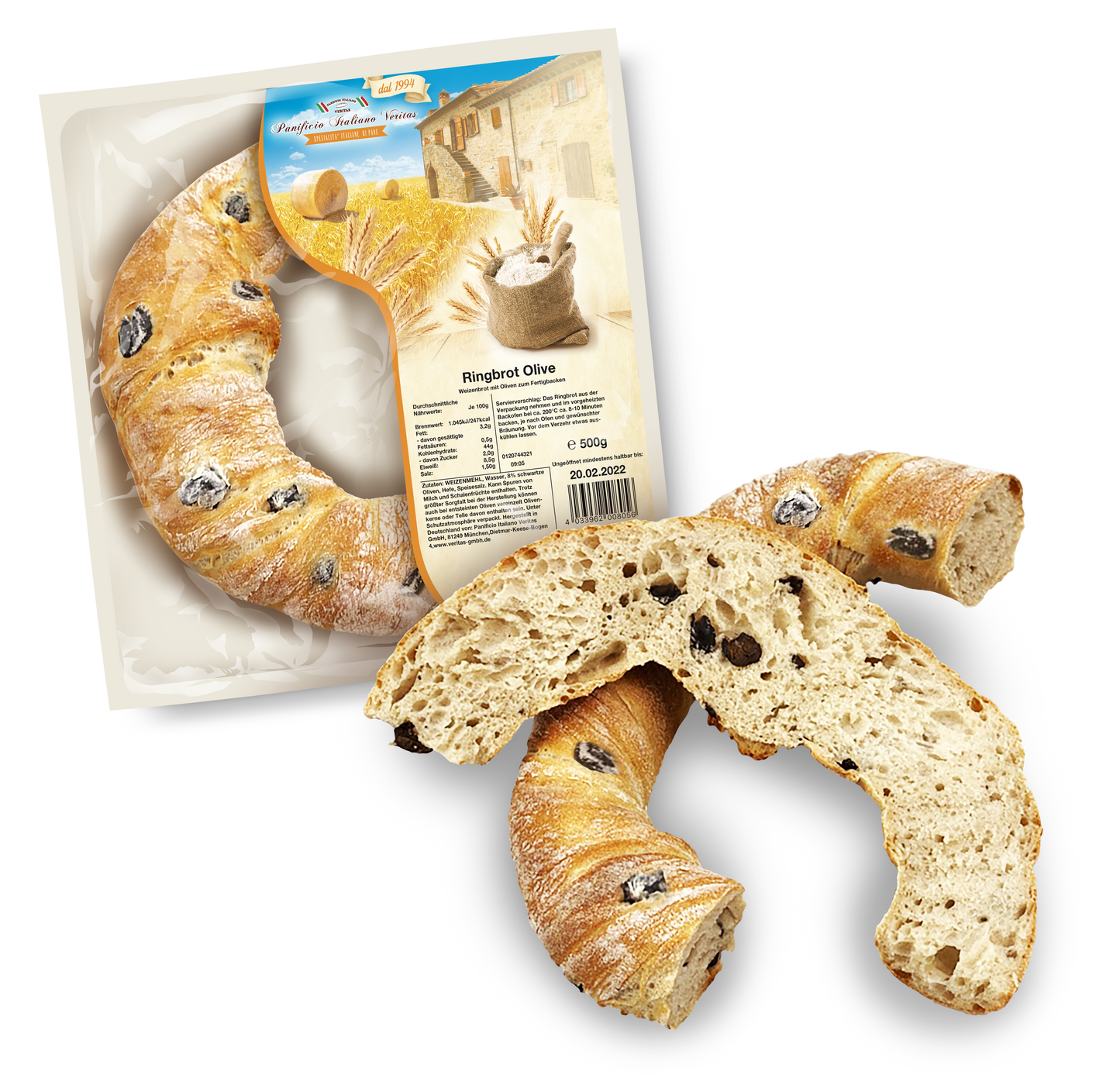 Ringbrot Olive 500g - 5er Pack
