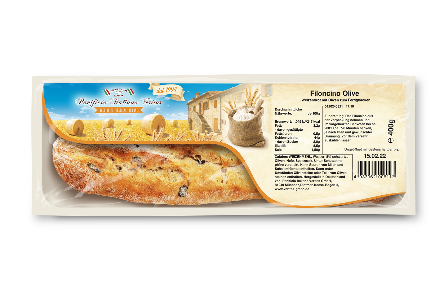 Filoncino Olive 400g - 6er Pack