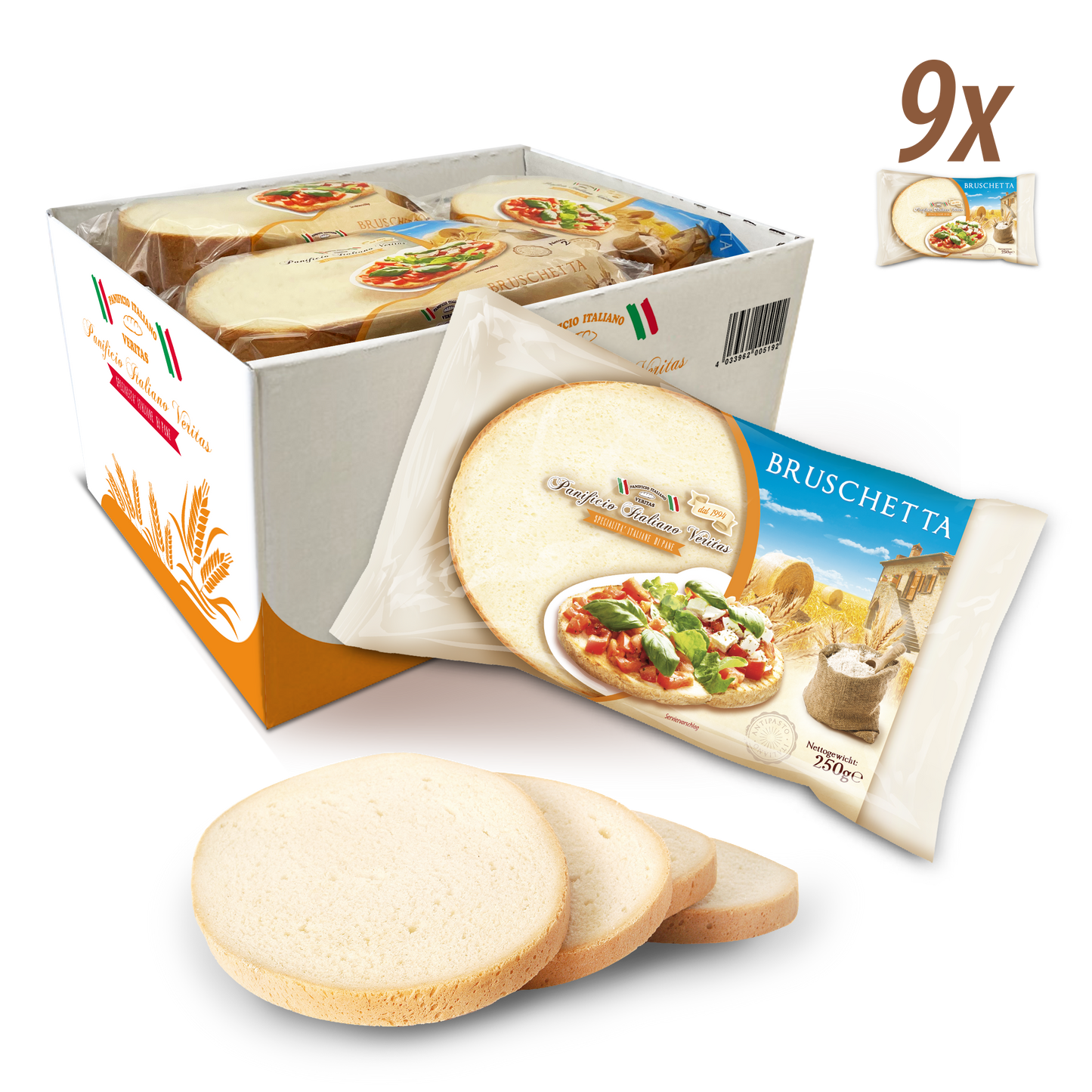 Bruschetta klein 250g - 9er Pack