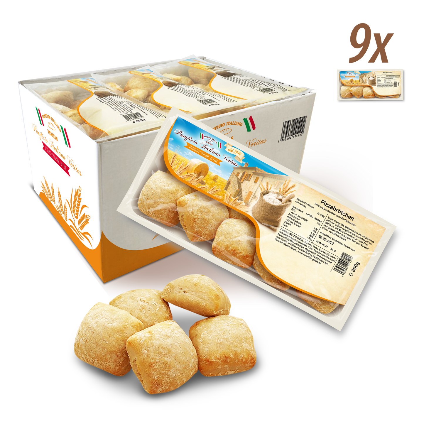 Pizzabrötchen 300g - 9er Pack